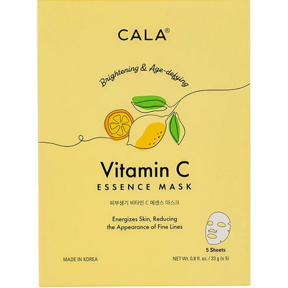 Cala Moisturizing Essence Face Mask 5-Pack – Vitamin C Brightening & Hydration - Picture 1 of 2